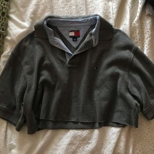 Tommy Hilfiger cropped collared tee
